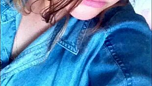 Blonde teen flaunts her big sexy tits