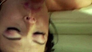 Beautiful brunette enjoys sunny day with dildos and big booty railing outdoors