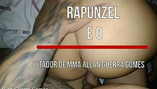 Rapunzel and mma fighter allan guerra gomes enjoy intense creampie in motel