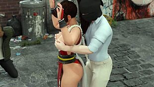 Mai surrenders in hentai doggystyle fucking with cum in mouth.