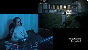 i can't stop staring at my big natural tits while playing alan wake