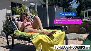 The delivery driver finally hooked up with his hot step sister after a long day