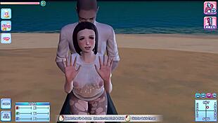 Hei, Mau Lihat Lagi Hentai Resor Pantai Seksi dengan Mainan Liar?