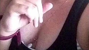 Blonde teen flaunts her big sexy tits