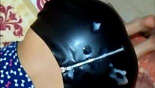 intense cumshots covering latex and leather