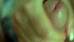Amateur brunette gets facial while deepthroating and gagging on sperm
