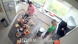 Spyfam Step Sis Fucked Hard In Kitchen On Thanksgiving