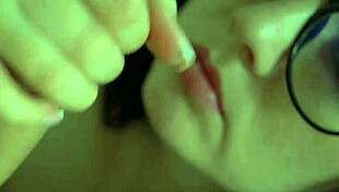 I suck my boys sloppy with face fucking and gagging for monster cock cumshot