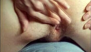 Young twink boy slut fucks himself with shampoo bottle in solo act.