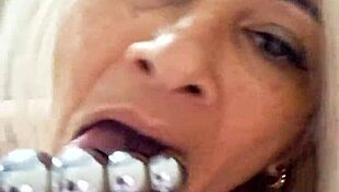 Milf plays with ball vibrator in naked amateur fetish