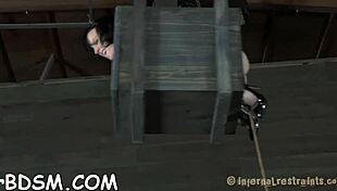 This provocative BDSM scene features rough fucking and intense blowjobs