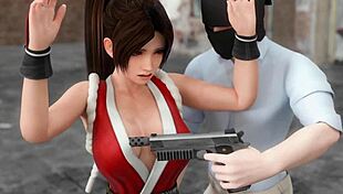 Mai surrenders in hentai doggystyle fucking with cum in mouth.