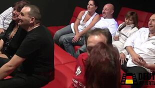 Orgy in the porn cinema