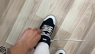 Foot Fetish In Sneakers And Socks
