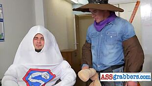 i'm watching interracial gay guys drilling bareback, so hot