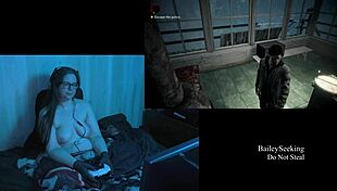 i can't stop staring at my big natural tits while playing alan wake