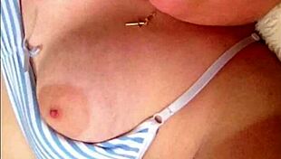 Blonde teen flaunts her big sexy tits