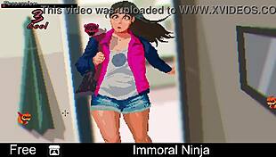 explore the adventures of the immoral ninja in this erotic comedy