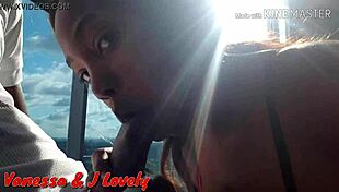 Hot Black Chick Deepthroats Monster Cock Bareback