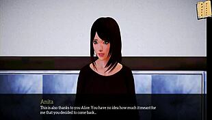 in my new family, the redhead rides big cock in 3d game