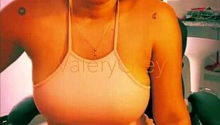 Valerygrey shows off her sexy thick juicy ass and wet shaved pussy