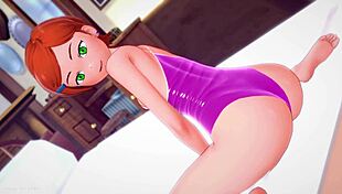 Hey, adult Gwen in swimsuit ready for big cock play 😏