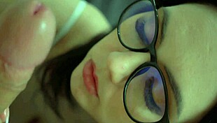 I suck my boys sloppy with face fucking and gagging for monster cock cumshot