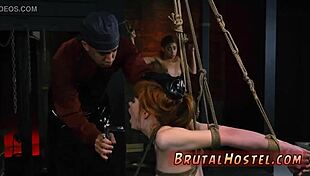 A young girl in big dick bondage gangbang