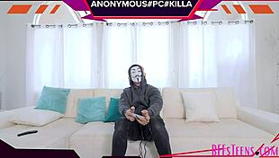 rebecca vanguard and friends get back at hacker with blowjobs