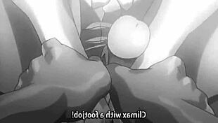 Watch this anime footjob scene unfold