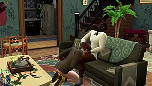 Gay threesome with anal sex and big black cocks