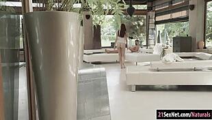 Pretty Skiley Jam kisses and bangs erotically