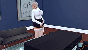 Did the perverted futanari secretary seduce her boss into rough sex?