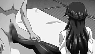 Watch this anime footjob scene unfold