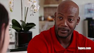 the bitch gets roughly fucked by his big black cock