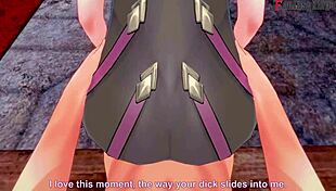 Kafka engages in intense hardcore fucking with ahegao expression in Honkai Star Rail POV scene