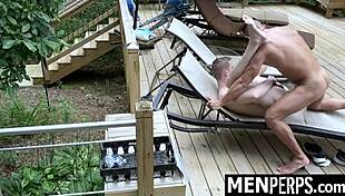 The gay officer makes the twink suspect strip