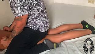 He dominated my stepsister with erotic massage