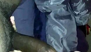 Fat Latina BBW deep throats big wet black cock intensely