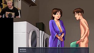 embarrassing cumshot in shower with mommy teacher in summertime saga