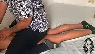 He dominated my stepsister with erotic massage