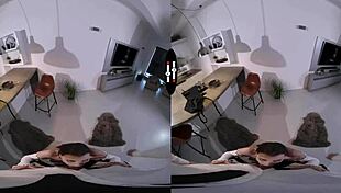 Josephine the scandal girl in Dark room VR experience with hardcore gay scenes