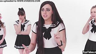 Teens brutally fucked in virtual orgy!