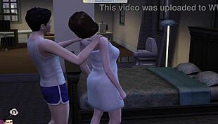 Stepmom dominates son intensely in 3d hentai tonight