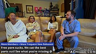 Two Nurses Give Aria Nicole Multiple Orgasms During Research While Doctor Documents at Hitachihoescom