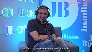 Oiled Latina Kataleya Ross Rides Vibrator Machine to Cum on Juan Bustos Podcast