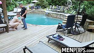 The gay officer makes the twink suspect strip