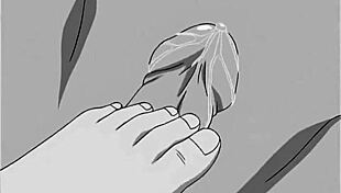 Watch this anime footjob scene unfold