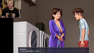 embarrassing cumshot in shower with mommy teacher in summertime saga