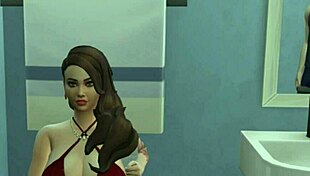 Stepmother Faces Unexpected Release on Her Face in 3D Cartoon Animation